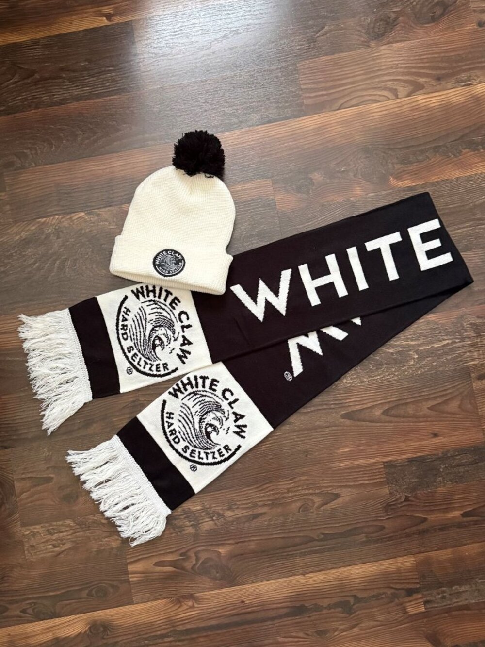 White Claw Hard Seltzer Promotional Scarf & Beanie